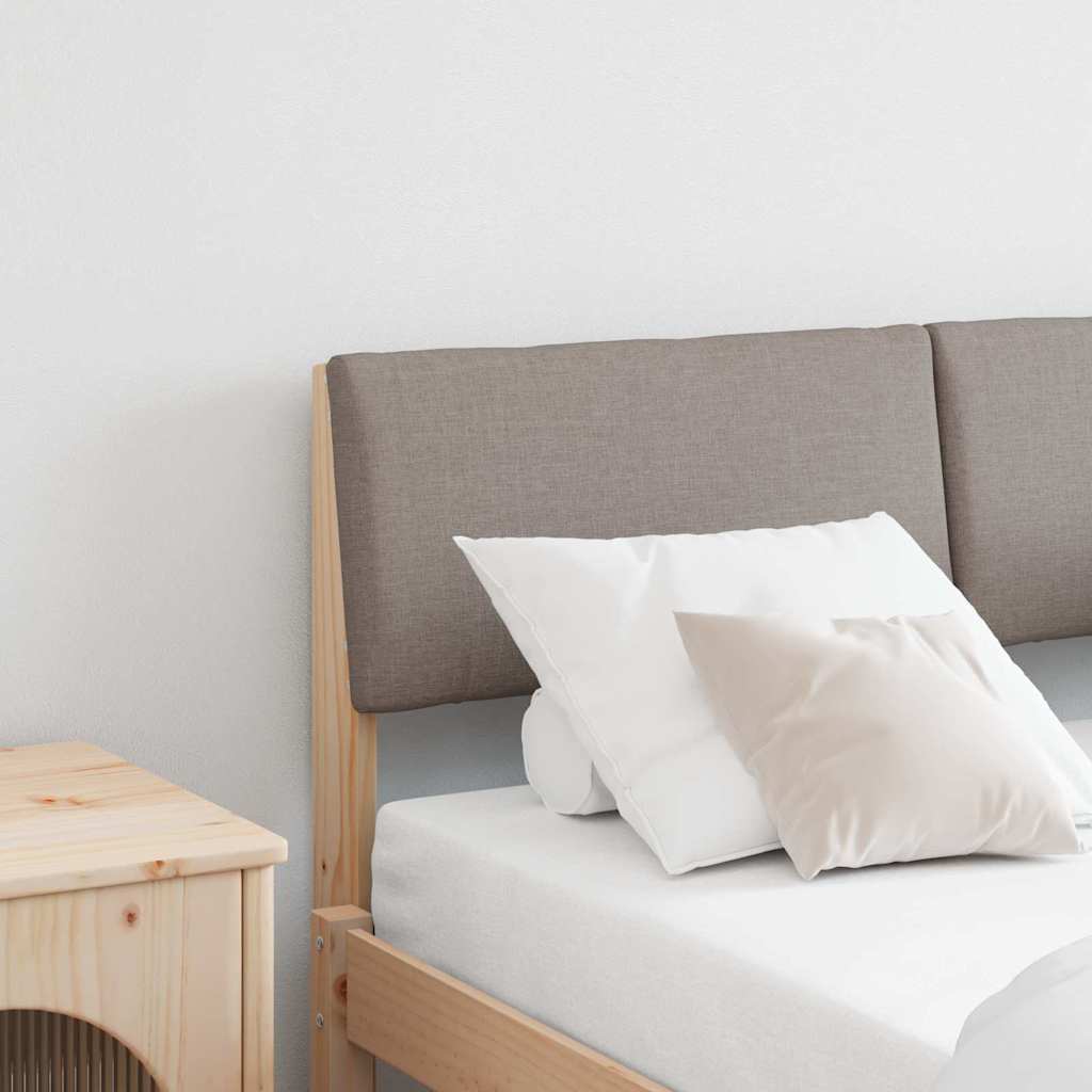Gestoffeerd hoofdbord Taupe 120 cm Massief grenenhout is nu te koop bij PeponiXL, paradijselijk wonen!