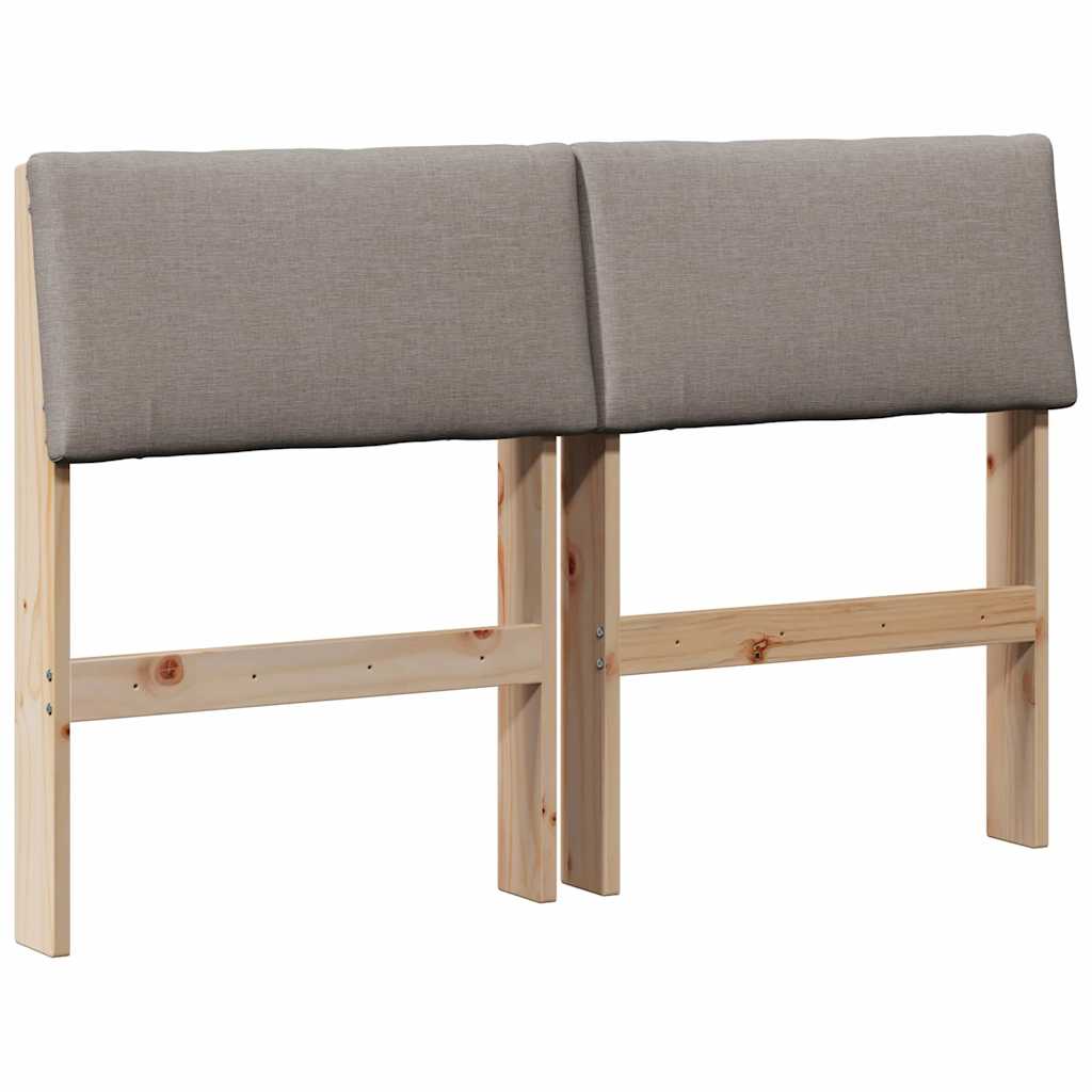 Gestoffeerd hoofdbord Taupe 120 cm Massief grenenhout is nu te koop bij PeponiXL, paradijselijk wonen!