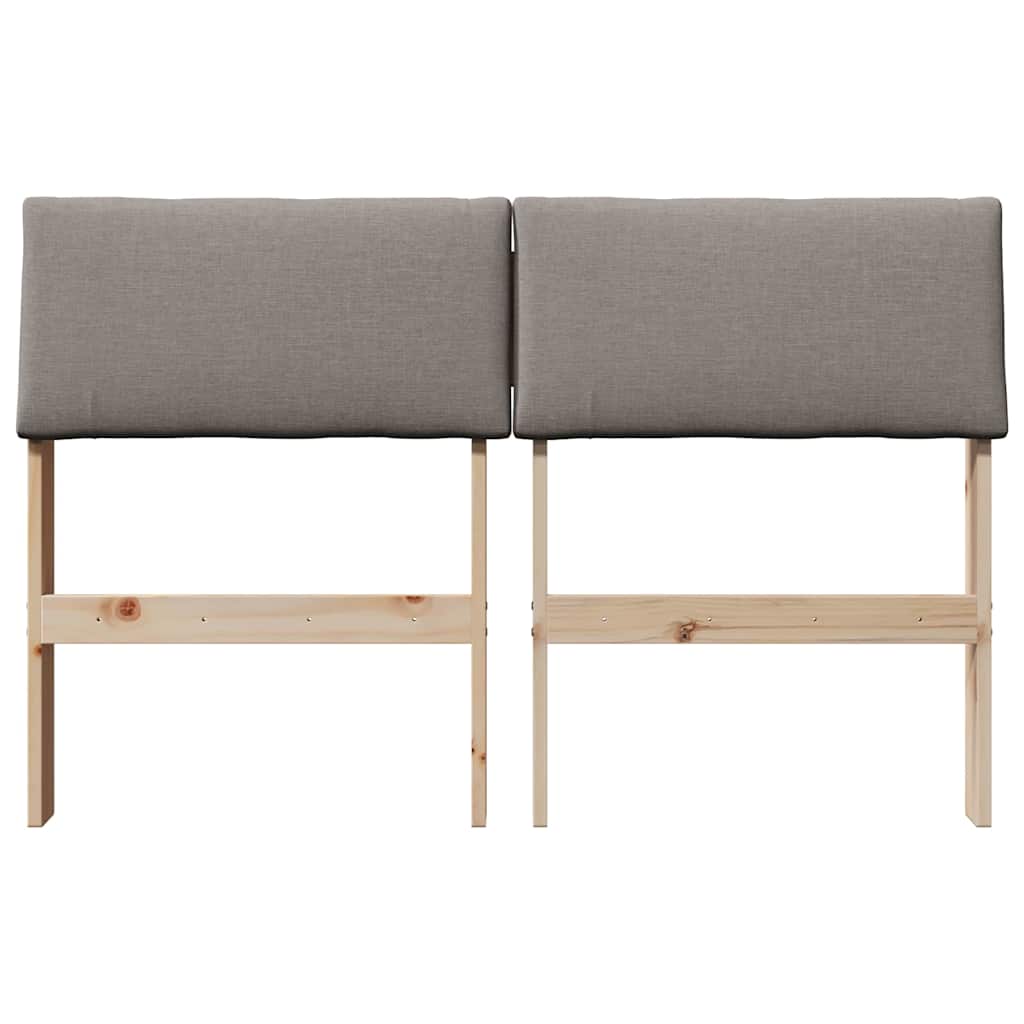 Gestoffeerd hoofdbord Taupe 120 cm Massief grenenhout is nu te koop bij PeponiXL, paradijselijk wonen!