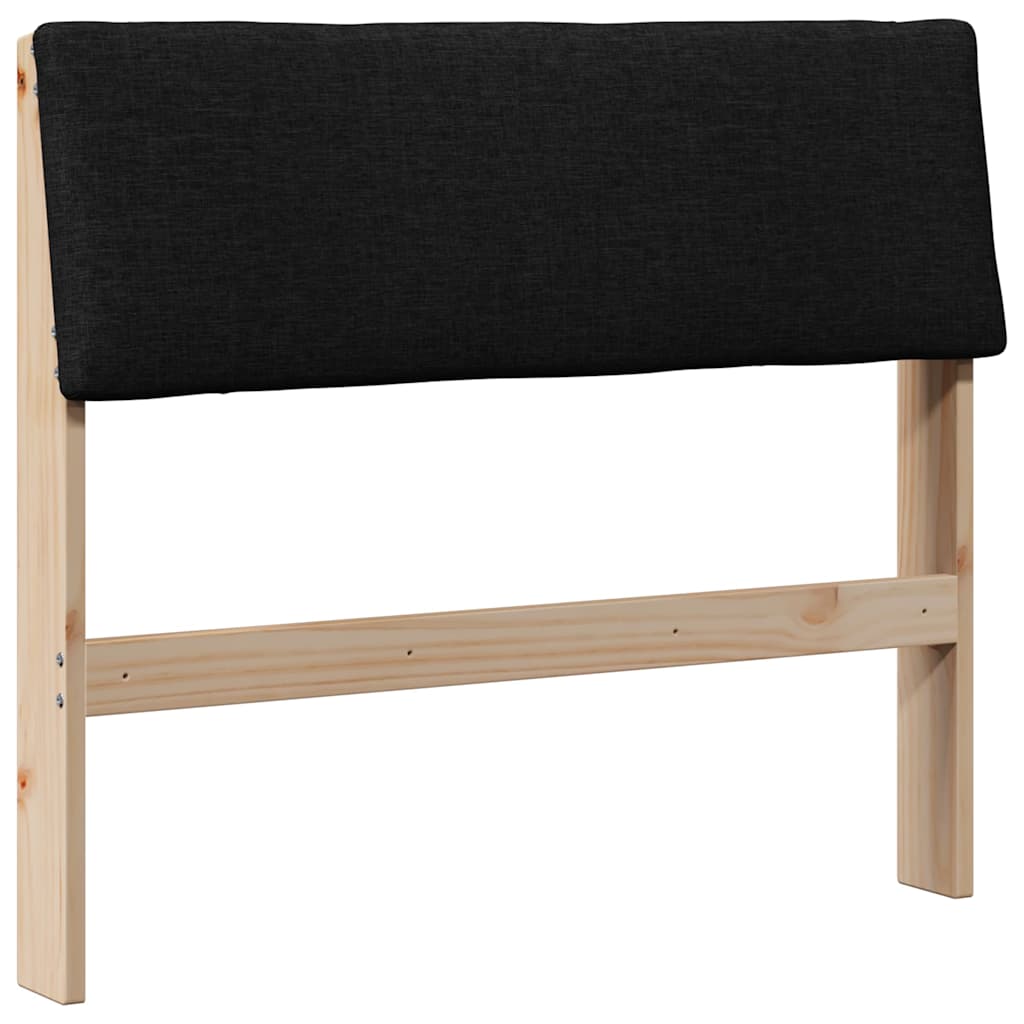 Gestoffeerd hoofdbord Zwart 100 cm Massief grenenhout is nu te koop bij PeponiXL, paradijselijk wonen!
