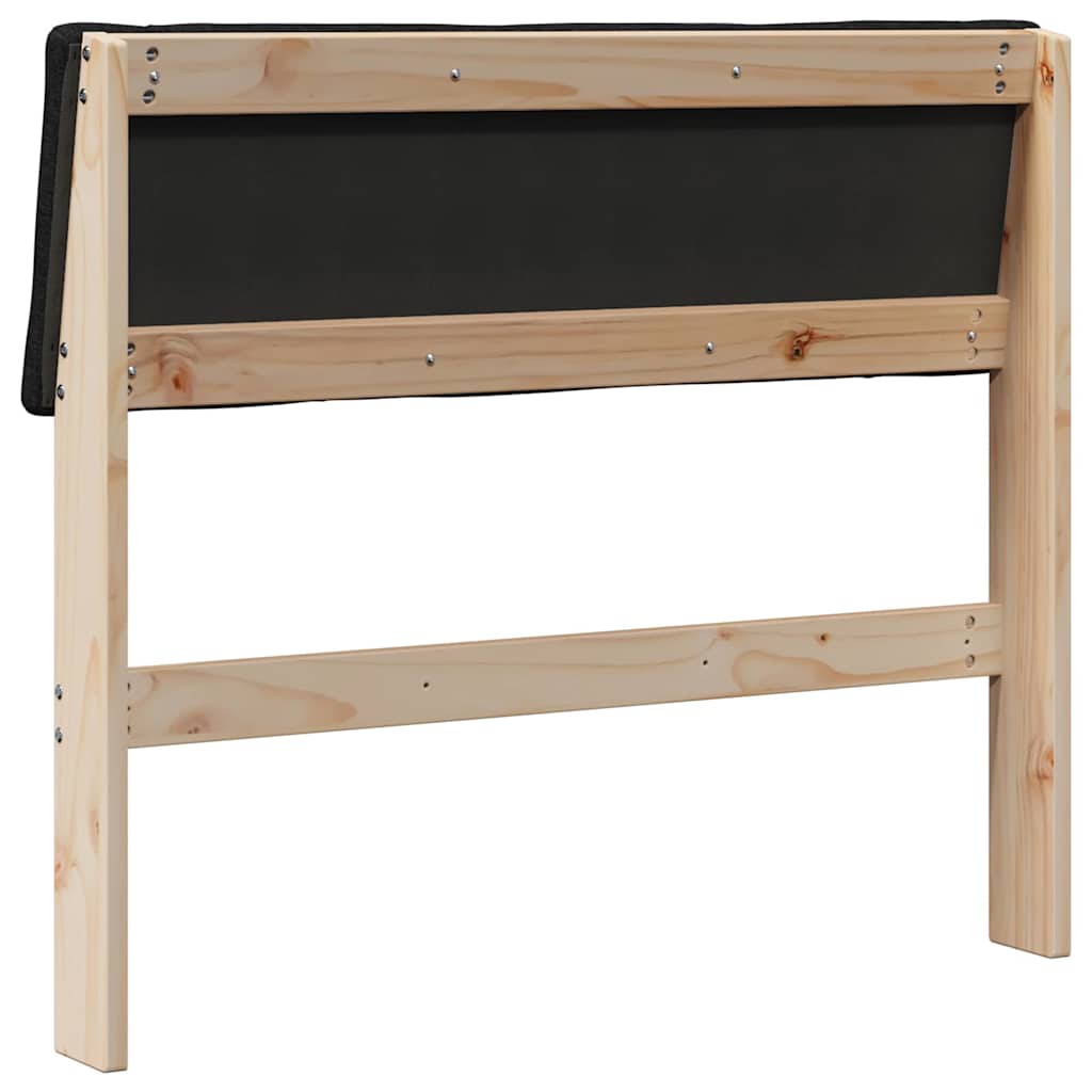 Gestoffeerd hoofdbord Zwart 100 cm Massief grenenhout is nu te koop bij PeponiXL, paradijselijk wonen!