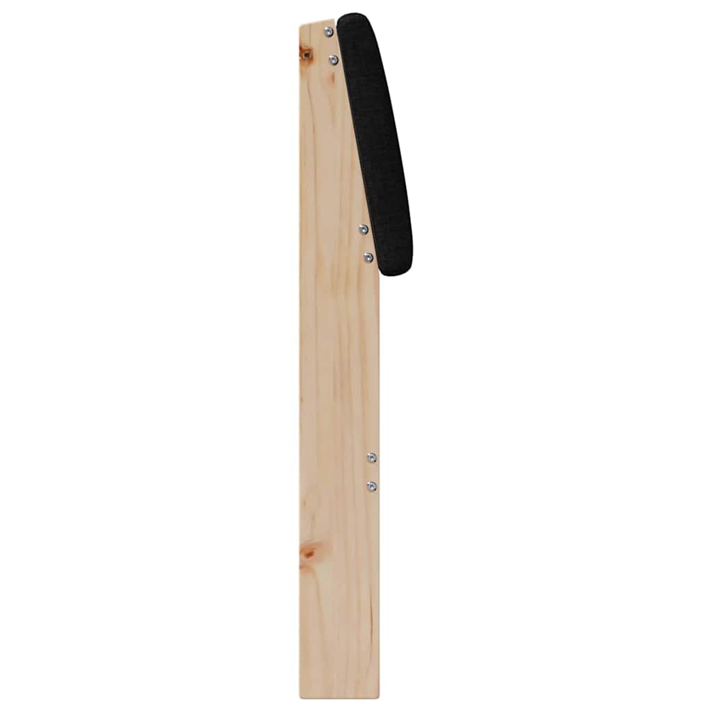 Gestoffeerd hoofdbord Zwart 100 cm Massief grenenhout is nu te koop bij PeponiXL, paradijselijk wonen!