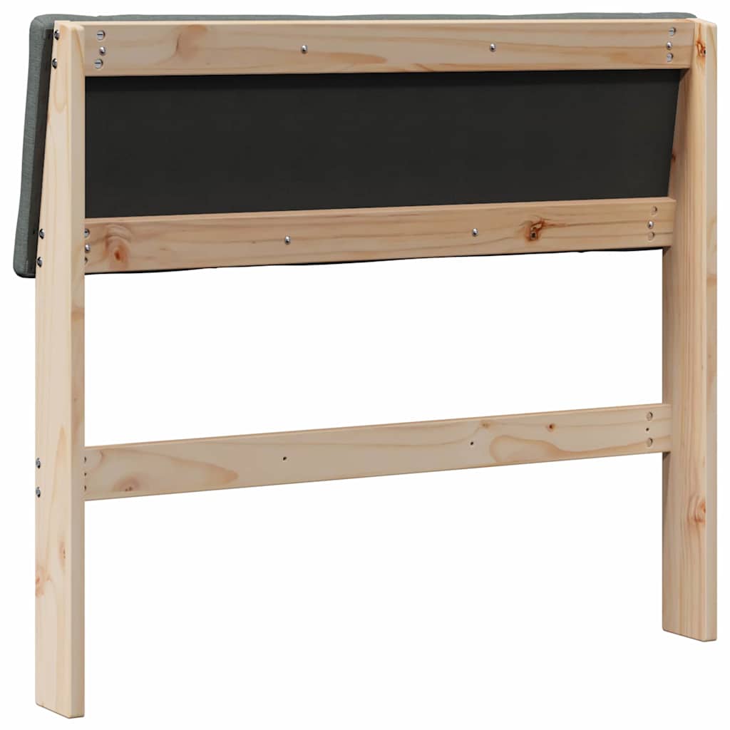 Gestoffeerd hoofdbord Donkergrijs 90 cm Massief grenenhout is nu te koop bij PeponiXL, paradijselijk wonen!