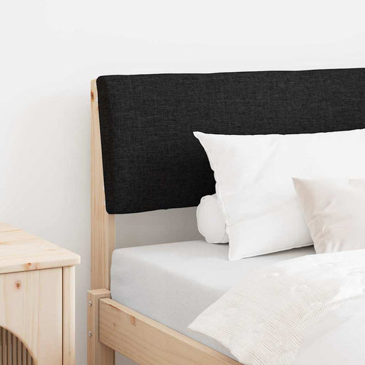 Gestoffeerd hoofdbord Zwart 90 cm Massief grenenhout is nu te koop bij PeponiXL, paradijselijk wonen!
