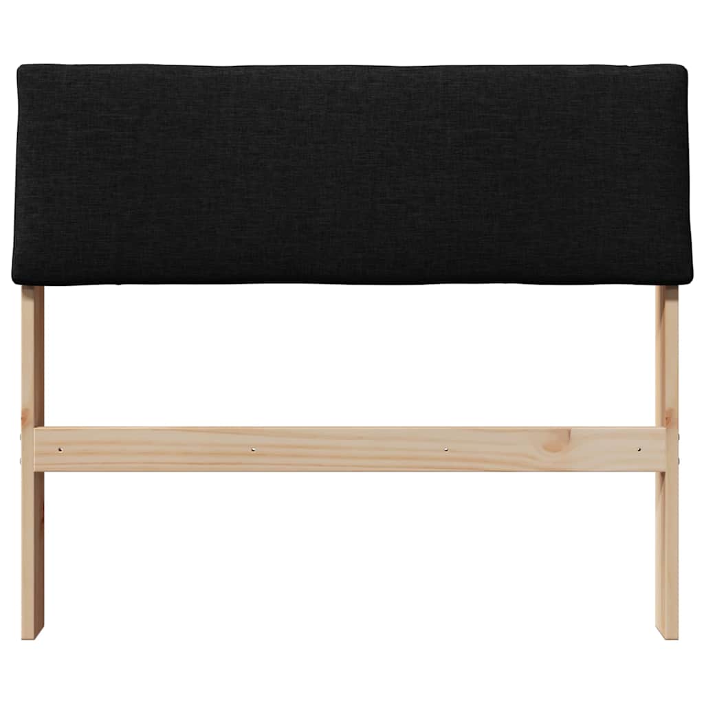 Gestoffeerd hoofdbord Zwart 90 cm Massief grenenhout is nu te koop bij PeponiXL, paradijselijk wonen!
