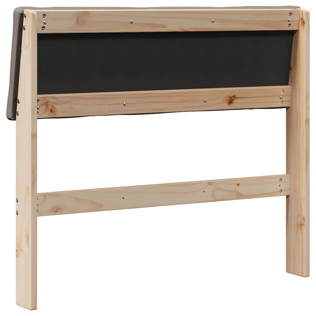Gestoffeerd hoofdbord Taupe 90 cm Massief grenenhout is nu te koop bij PeponiXL, paradijselijk wonen!