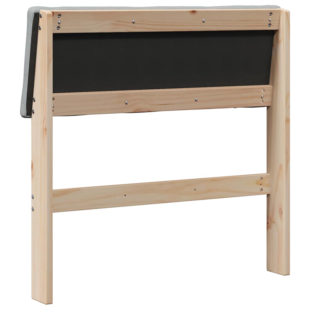 Gestoffeerd hoofdbord Lichtgrijs 75 cm Massief grenenhout is nu te koop bij PeponiXL, paradijselijk wonen!