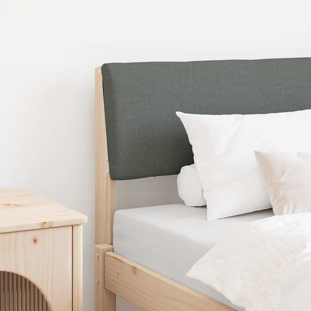Gestoffeerd hoofdbord Donkergrijs 75 cm Massief grenenhout is nu te koop bij PeponiXL, paradijselijk wonen!