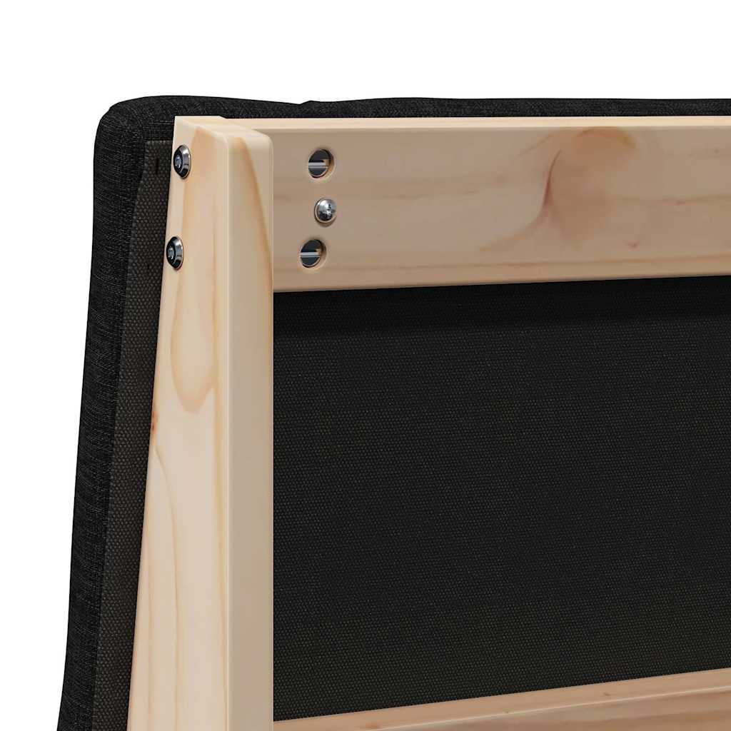 Gestoffeerd hoofdbord Zwart 75 cm Massief grenenhout is nu te koop bij PeponiXL, paradijselijk wonen!