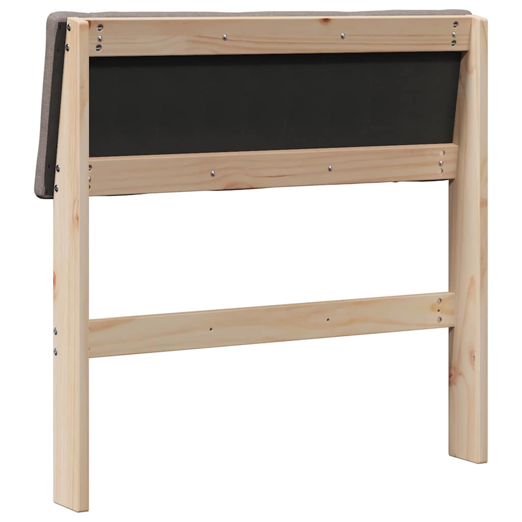 Gestoffeerd hoofdbord Taupe 75 cm Massief grenenhout is nu te koop bij PeponiXL, paradijselijk wonen!