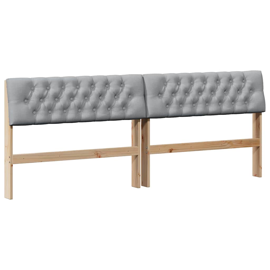 Gestoffeerd hoofdbord Lichtgrijs 200 cm Massief grenenhout is nu te koop bij PeponiXL, paradijselijk wonen!