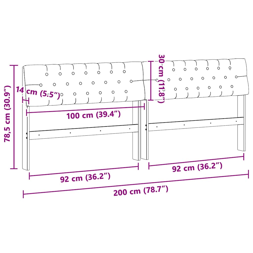 Gestoffeerd hoofdbord Lichtgrijs 200 cm Massief grenenhout is nu te koop bij PeponiXL, paradijselijk wonen!
