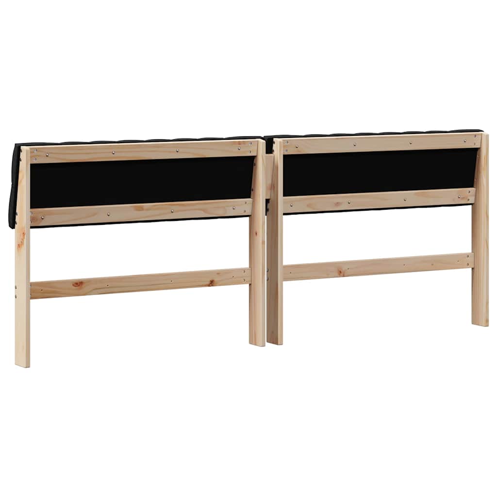 Gestoffeerd hoofdbord Zwart 200 cm Massief grenenhout is nu te koop bij PeponiXL, paradijselijk wonen!