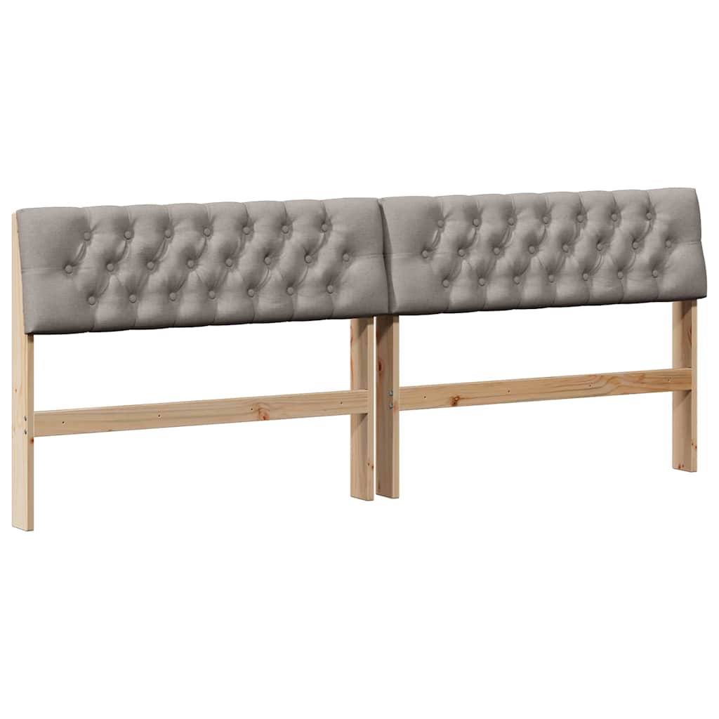 Gestoffeerd hoofdbord Taupe 200 cm Massief grenenhout is nu te koop bij PeponiXL, paradijselijk wonen!