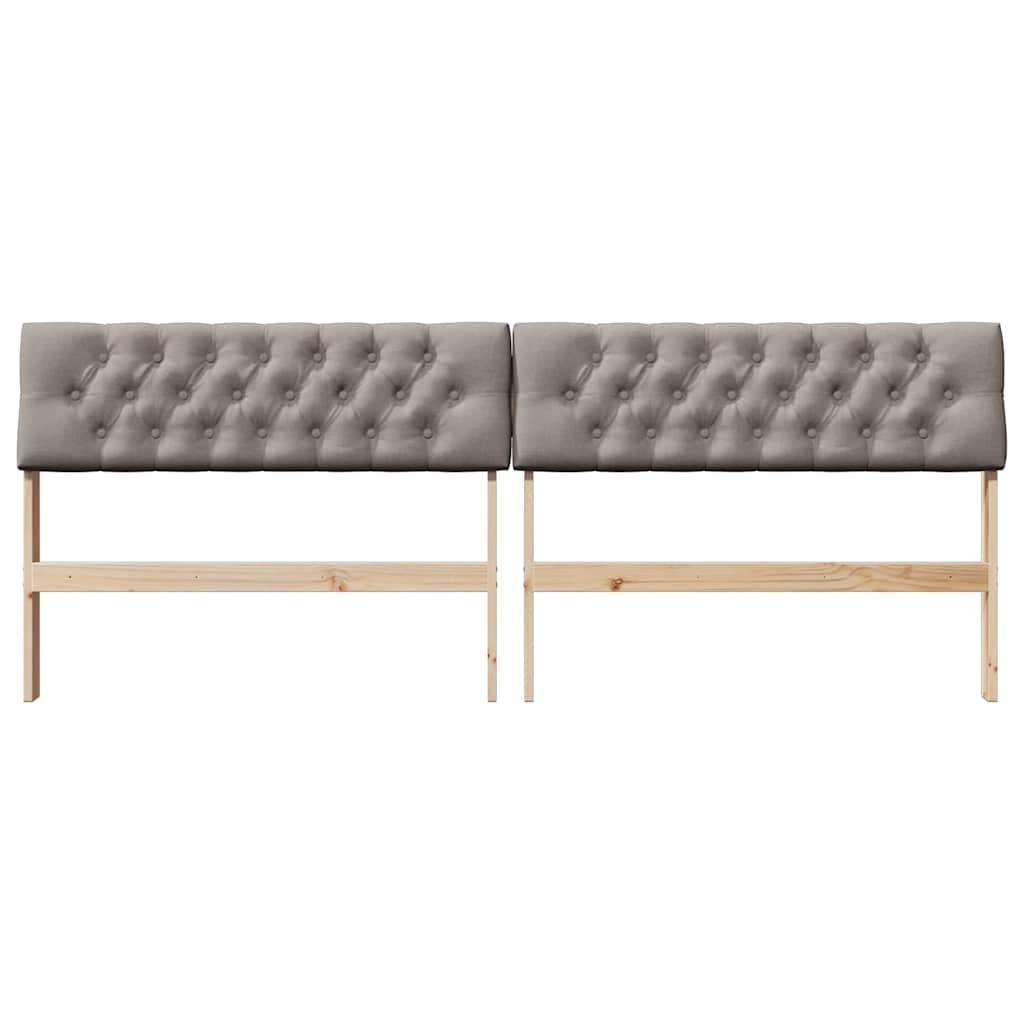 Gestoffeerd hoofdbord Taupe 200 cm Massief grenenhout is nu te koop bij PeponiXL, paradijselijk wonen!
