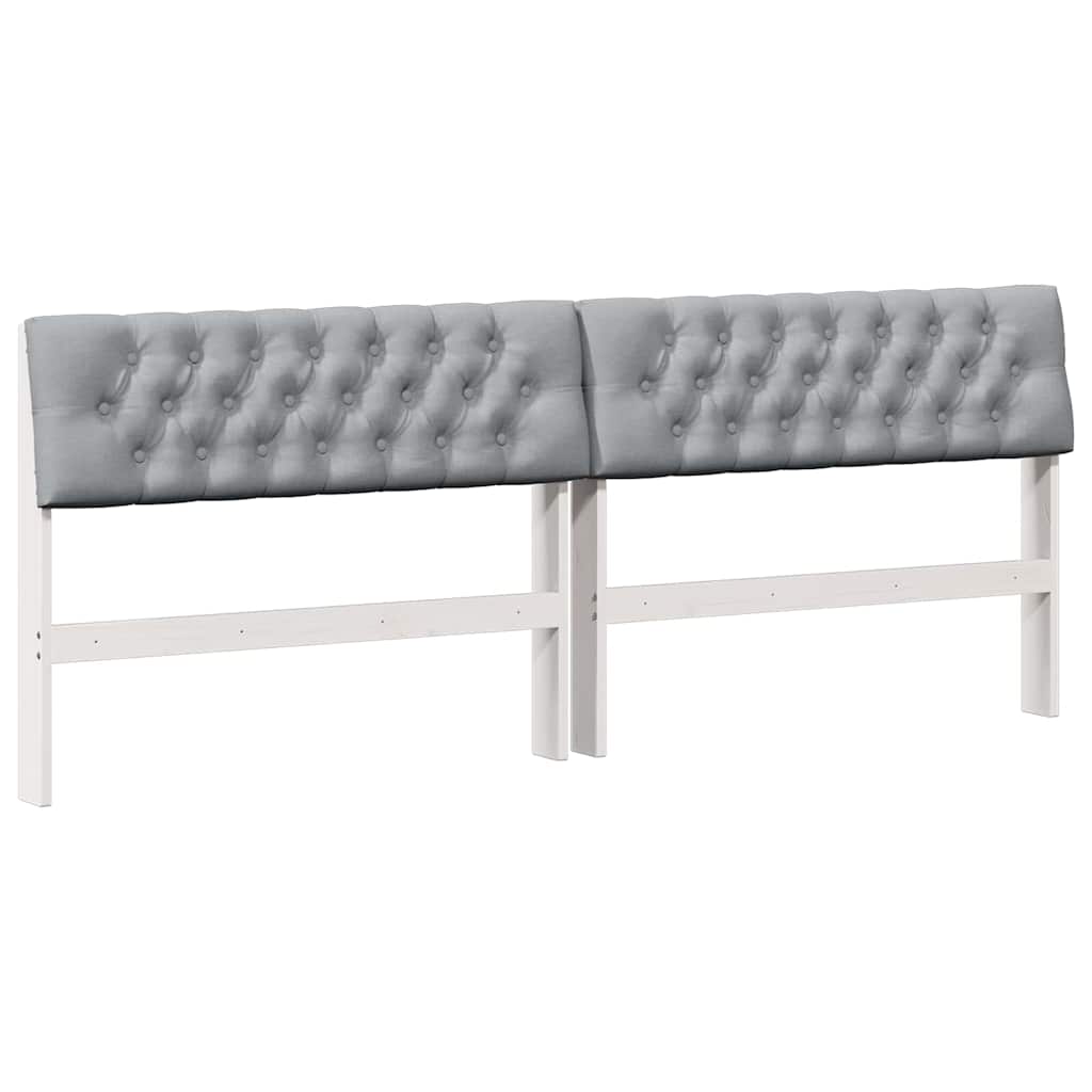 Gestoffeerd hoofdbord Lichtgrijs 200 cm Massief grenenhout is nu te koop bij PeponiXL, paradijselijk wonen!