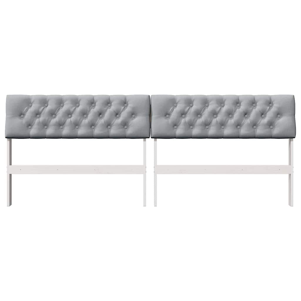 Gestoffeerd hoofdbord Lichtgrijs 200 cm Massief grenenhout is nu te koop bij PeponiXL, paradijselijk wonen!