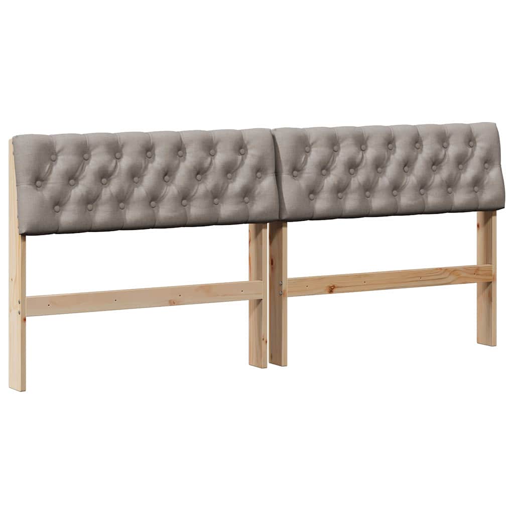 Gestoffeerd hoofdbord Taupe 180 cm Massief grenenhout is nu te koop bij PeponiXL, paradijselijk wonen!