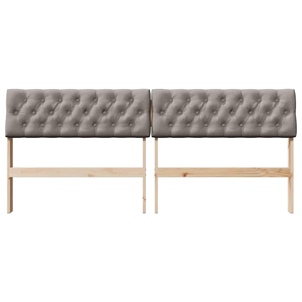 Gestoffeerd hoofdbord Taupe 180 cm Massief grenenhout is nu te koop bij PeponiXL, paradijselijk wonen!