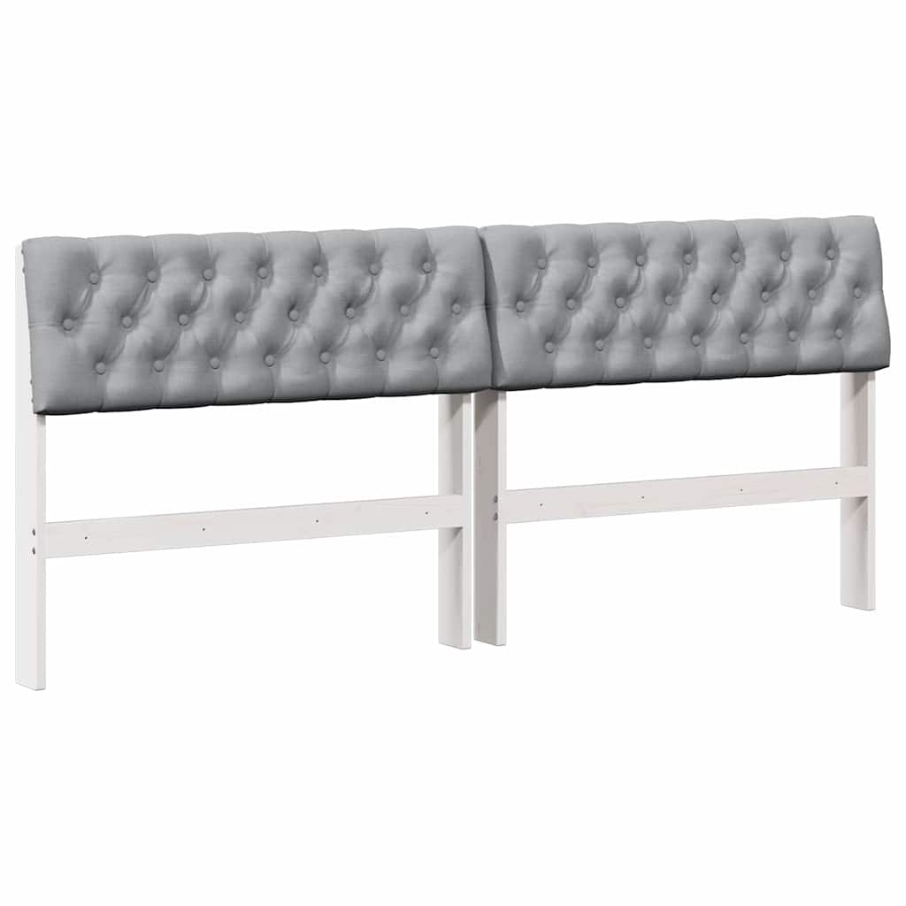 Gestoffeerd hoofdbord Lichtgrijs 180 cm Massief grenenhout is nu te koop bij PeponiXL, paradijselijk wonen!