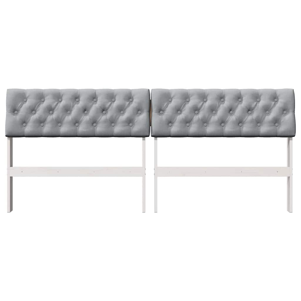 Gestoffeerd hoofdbord Lichtgrijs 180 cm Massief grenenhout is nu te koop bij PeponiXL, paradijselijk wonen!