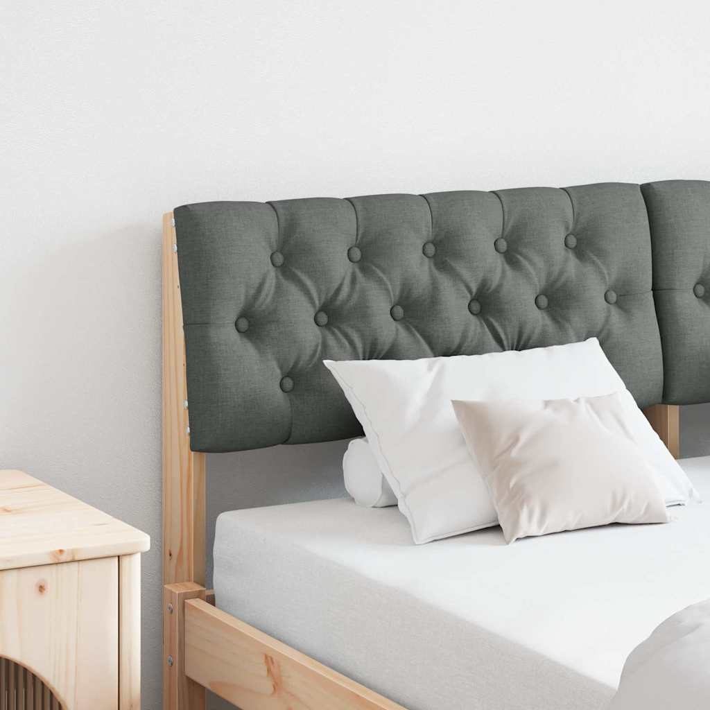 Gestoffeerd hoofdbord Donkergrijs 160 cm Massief grenenhout is nu te koop bij PeponiXL, paradijselijk wonen!