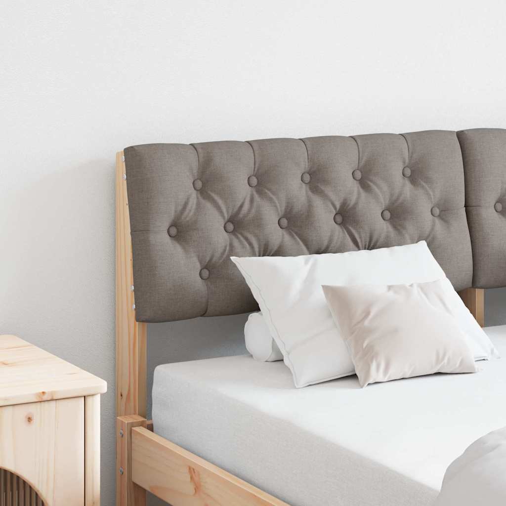 Gestoffeerd hoofdbord Taupe 160 cm Massief grenenhout is nu te koop bij PeponiXL, paradijselijk wonen!