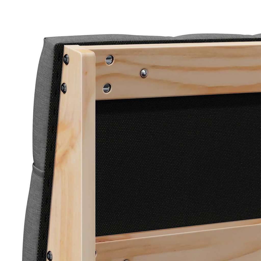 Gestoffeerd hoofdbord Donkergrijs 150 cm Massief grenenhout is nu te koop bij PeponiXL, paradijselijk wonen!