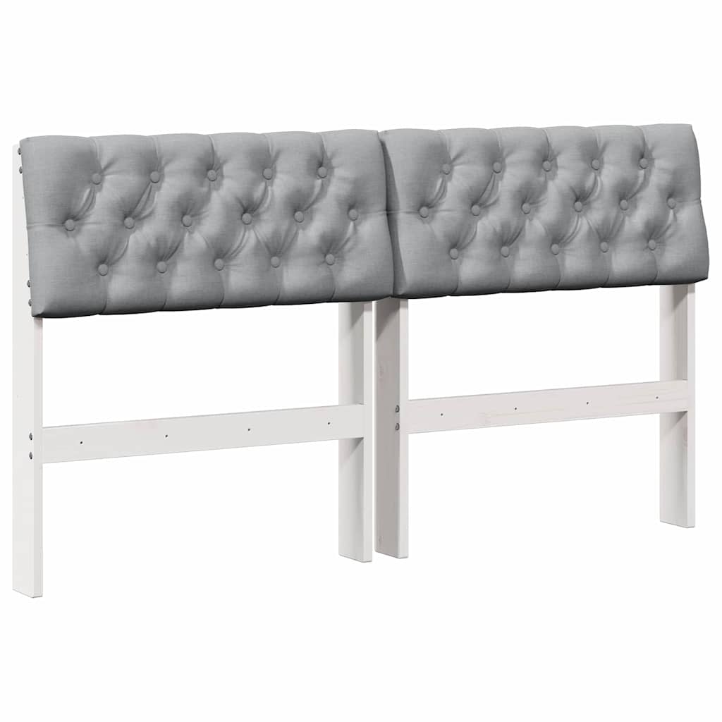 Gestoffeerd hoofdbord Lichtgrijs 150 cm Massief grenenhout is nu te koop bij PeponiXL, paradijselijk wonen!