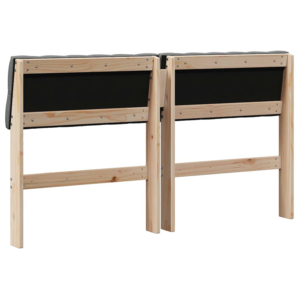 Gestoffeerd hoofdbord Donkergrijs 140 cm Massief grenenhout is nu te koop bij PeponiXL, paradijselijk wonen!