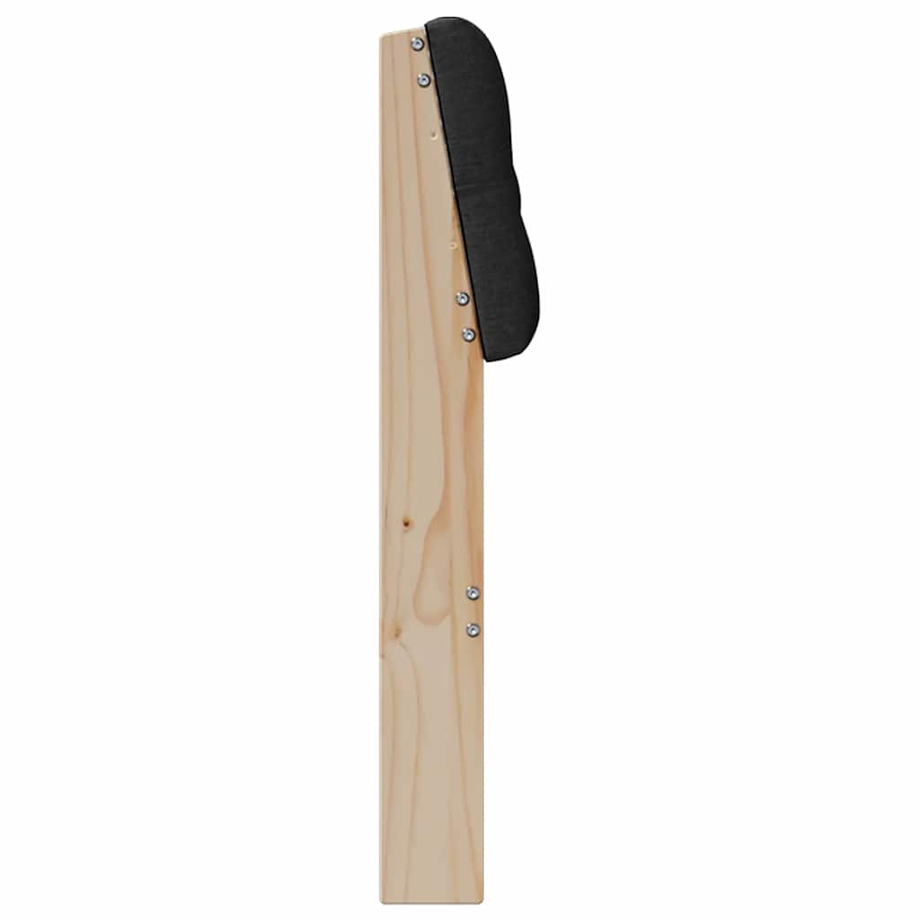Gestoffeerd hoofdbord Zwart 140 cm Massief grenenhout is nu te koop bij PeponiXL, paradijselijk wonen!