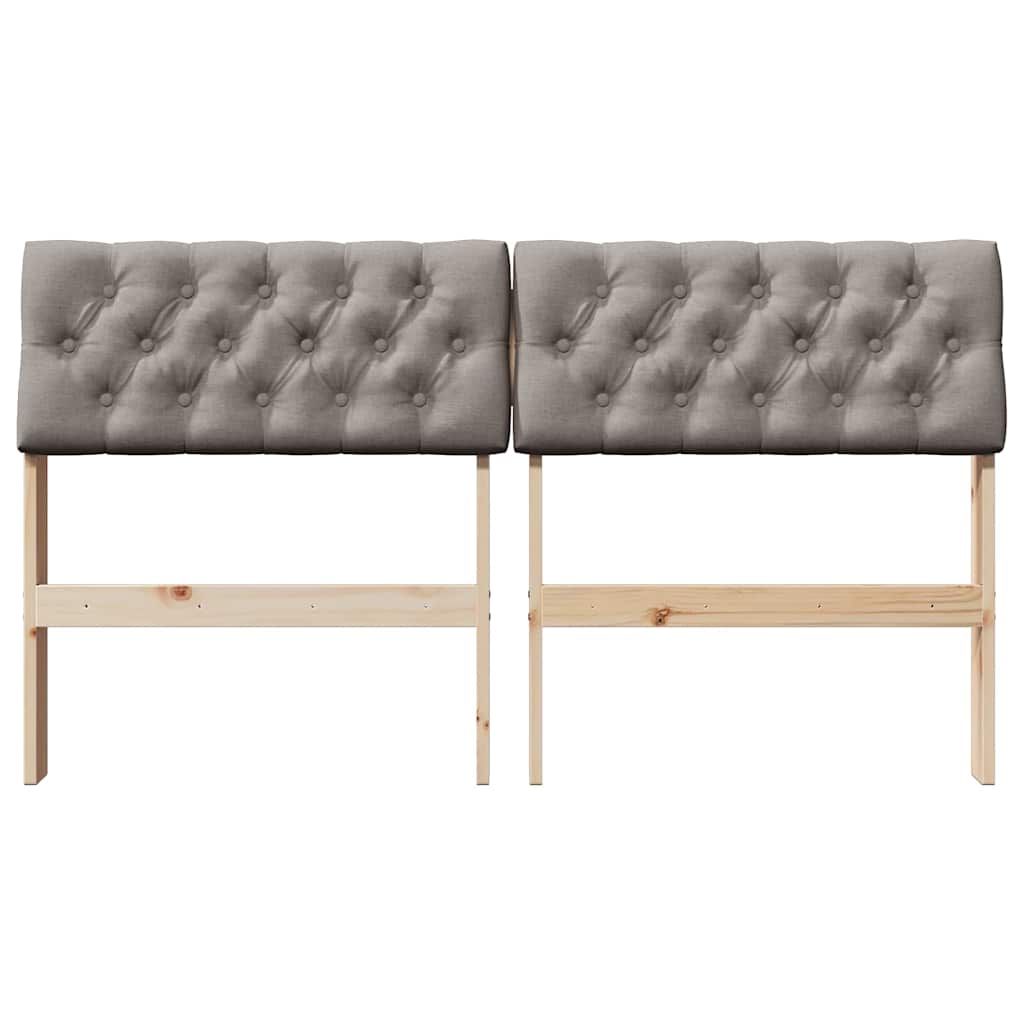 Gestoffeerd hoofdbord Taupe 140 cm Massief grenenhout is nu te koop bij PeponiXL, paradijselijk wonen!