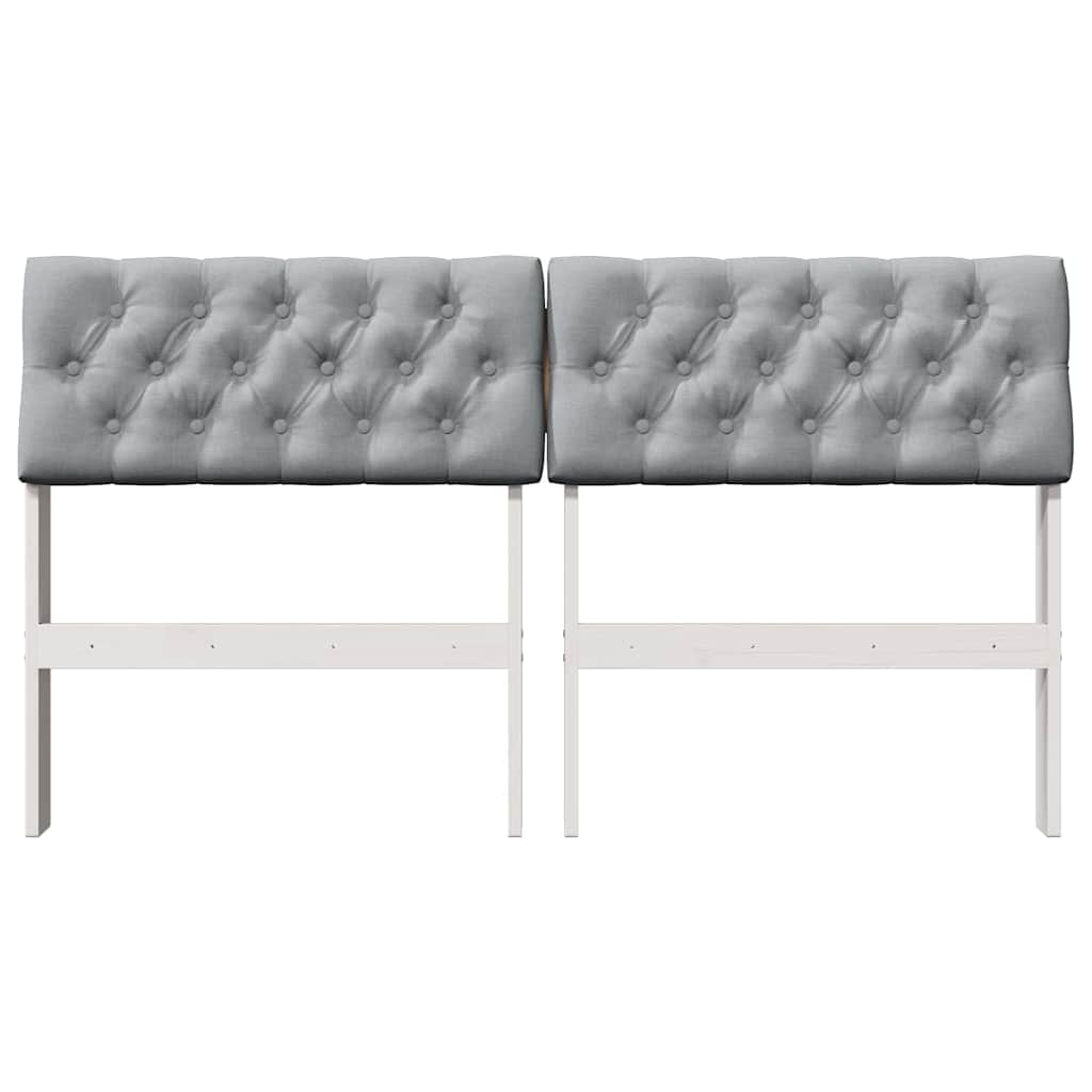 Gestoffeerd hoofdbord Lichtgrijs 140 cm Massief grenenhout is nu te koop bij PeponiXL, paradijselijk wonen!