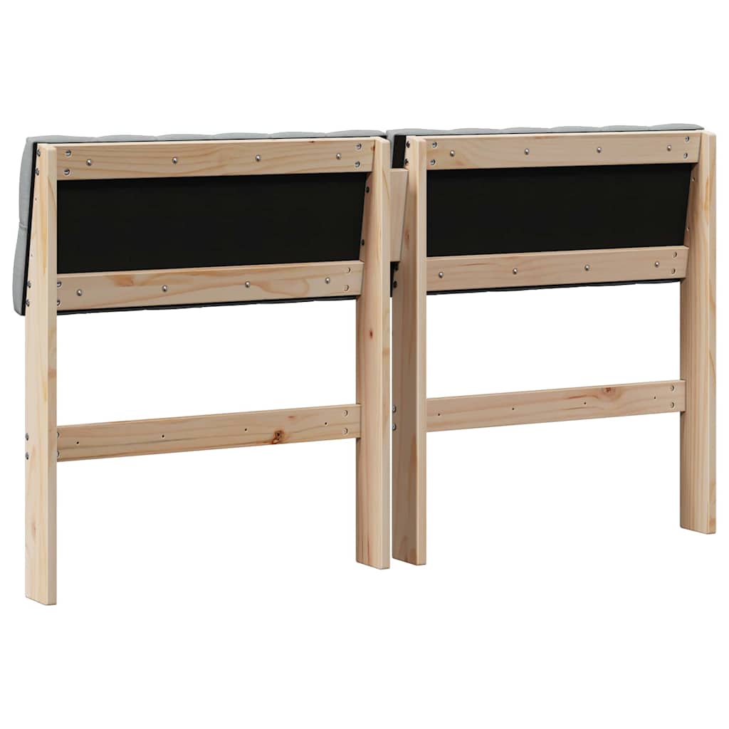 Gestoffeerd hoofdbord Lichtgrijs 135 cm Massief grenenhout is nu te koop bij PeponiXL, paradijselijk wonen!