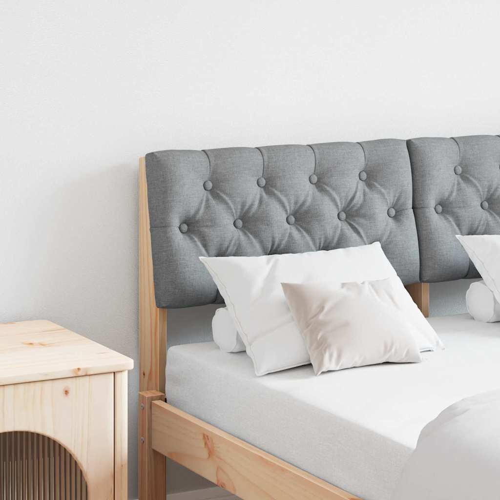Gestoffeerd hoofdbord Lichtgrijs 120 cm Massief grenenhout is nu te koop bij PeponiXL, paradijselijk wonen!