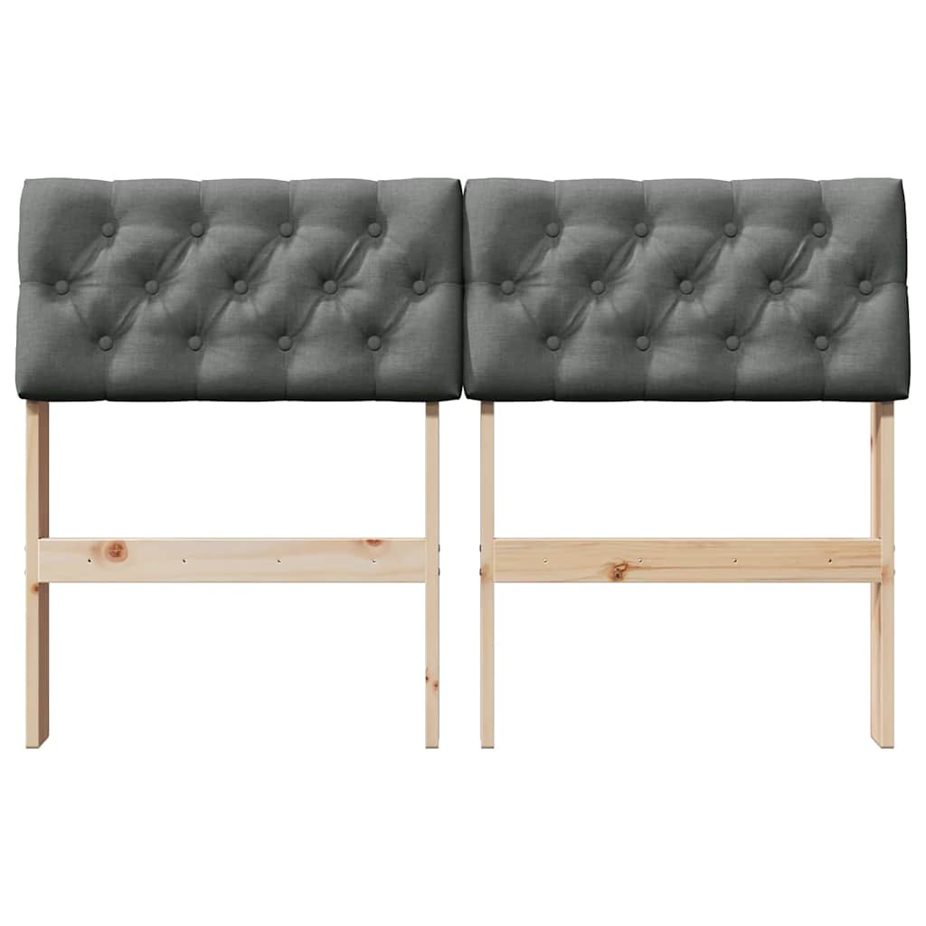 Gestoffeerd hoofdbord Donkergrijs 120 cm Massief grenenhout is nu te koop bij PeponiXL, paradijselijk wonen!