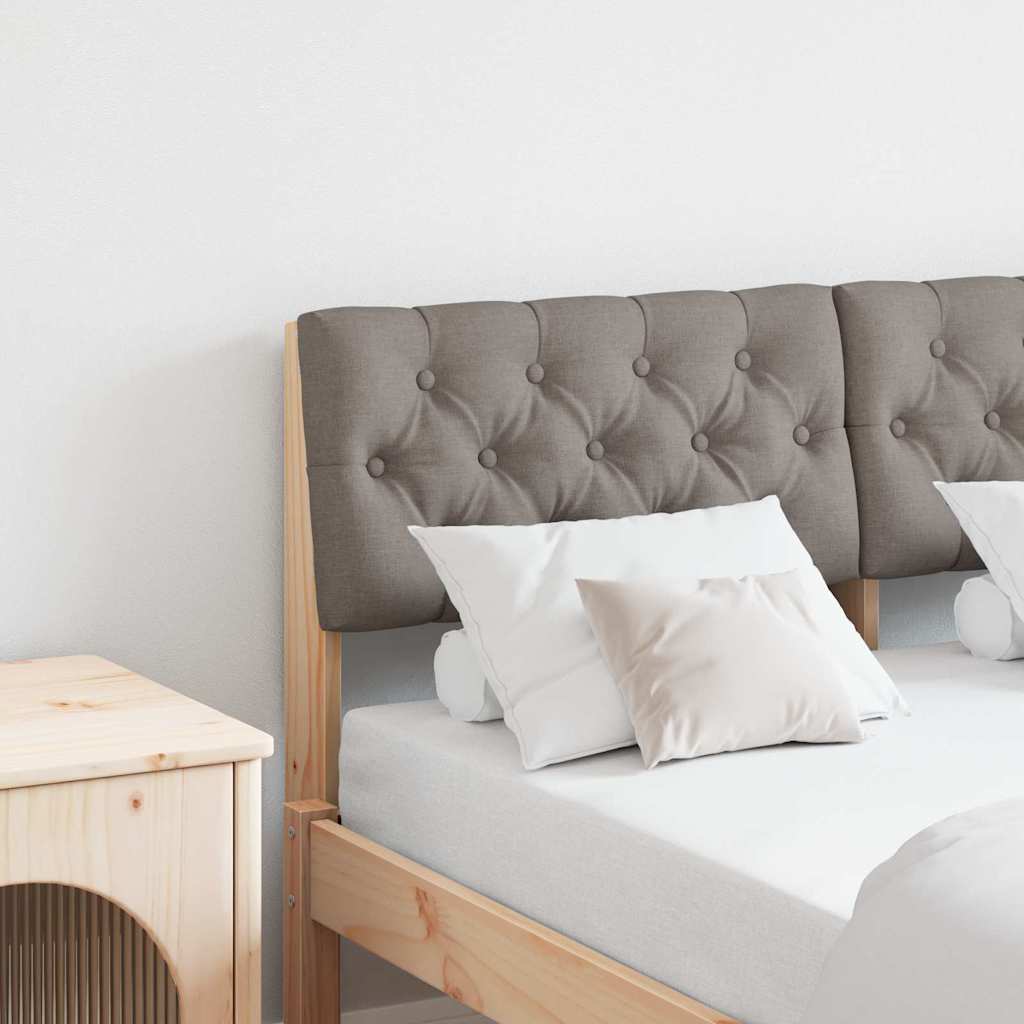 Gestoffeerd hoofdbord Taupe 120 cm Massief grenenhout is nu te koop bij PeponiXL, paradijselijk wonen!