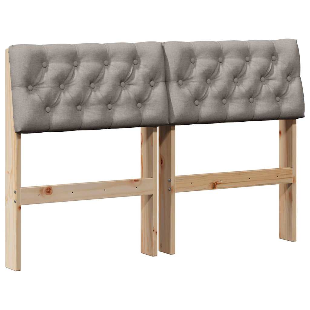 Gestoffeerd hoofdbord Taupe 120 cm Massief grenenhout is nu te koop bij PeponiXL, paradijselijk wonen!