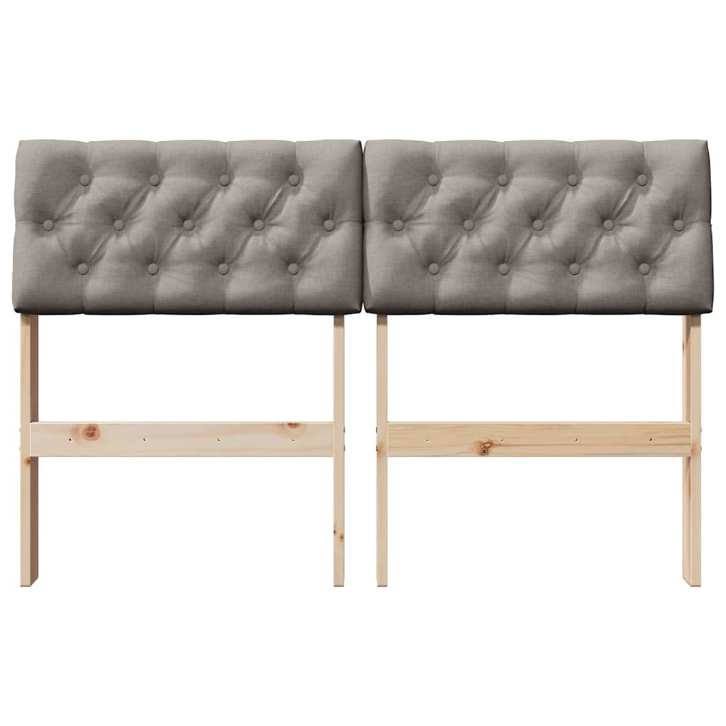 Gestoffeerd hoofdbord Taupe 120 cm Massief grenenhout is nu te koop bij PeponiXL, paradijselijk wonen!