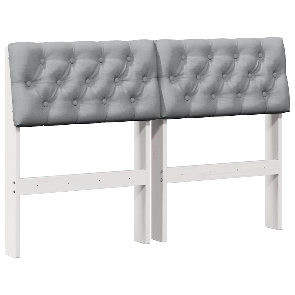 Gestoffeerd hoofdbord Lichtgrijs 120 cm Massief grenenhout is nu te koop bij PeponiXL, paradijselijk wonen!