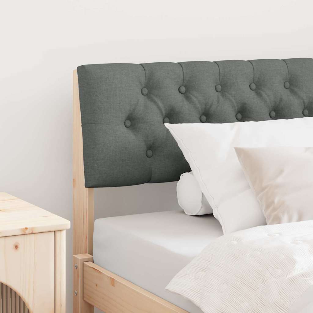 Gestoffeerd hoofdbord Donkergrijs 100 cm Massief grenenhout is nu te koop bij PeponiXL, paradijselijk wonen!