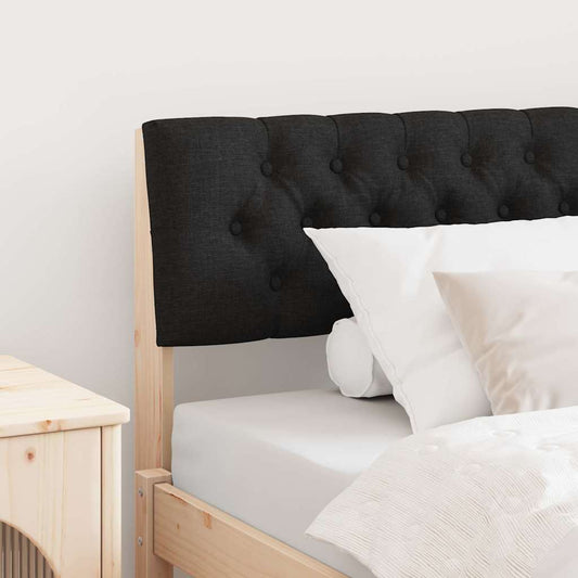 Gestoffeerd hoofdbord Zwart 100 cm Massief grenenhout is nu te koop bij PeponiXL, paradijselijk wonen!