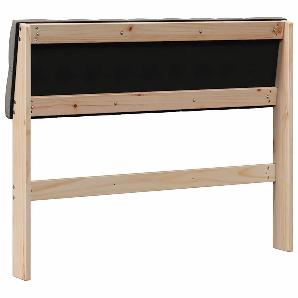 Gestoffeerd hoofdbord Taupe 100 cm Massief grenenhout is nu te koop bij PeponiXL, paradijselijk wonen!