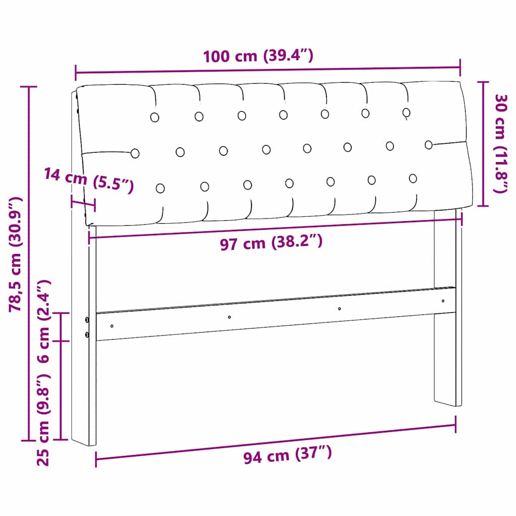 Gestoffeerd hoofdbord Lichtgrijs 100 cm Massief grenenhout is nu te koop bij PeponiXL, paradijselijk wonen!