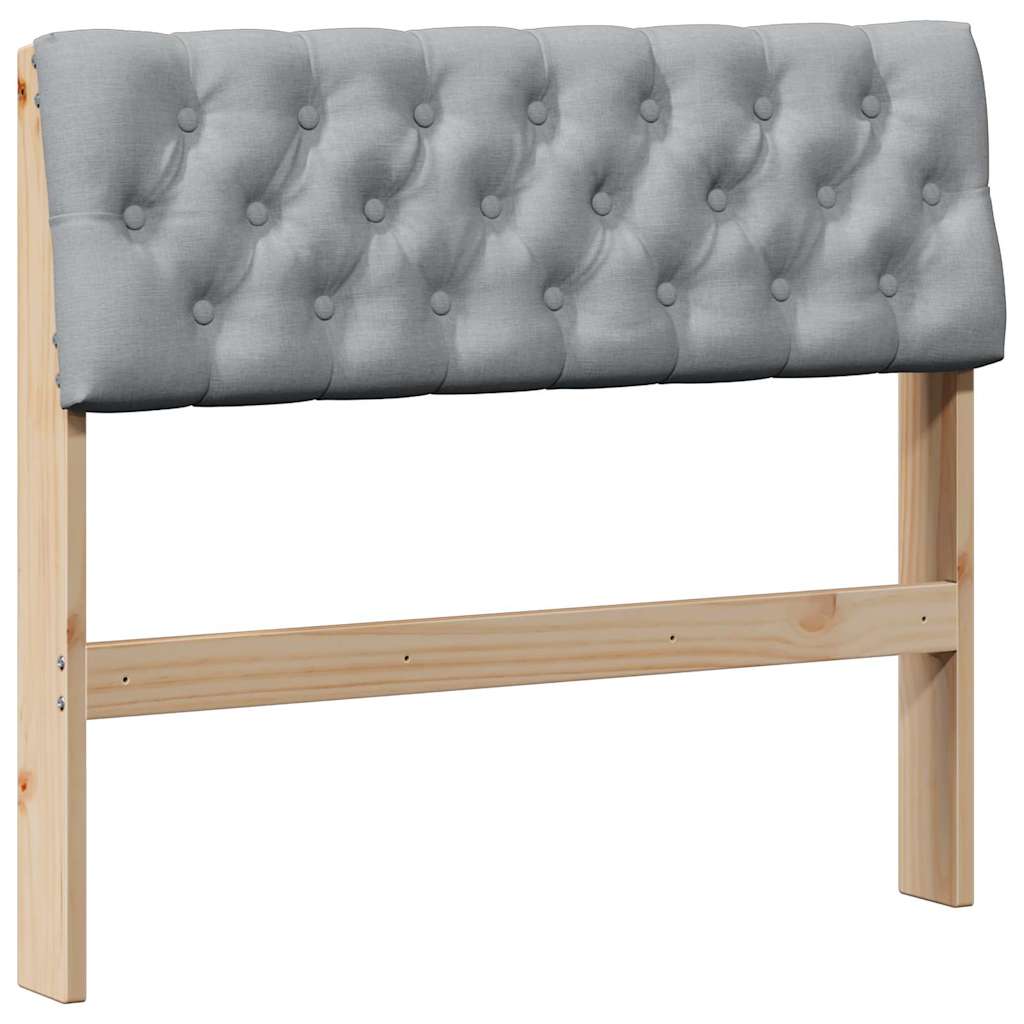 Gestoffeerd hoofdbord Lichtgrijs 90 cm Massief grenenhout is nu te koop bij PeponiXL, paradijselijk wonen!