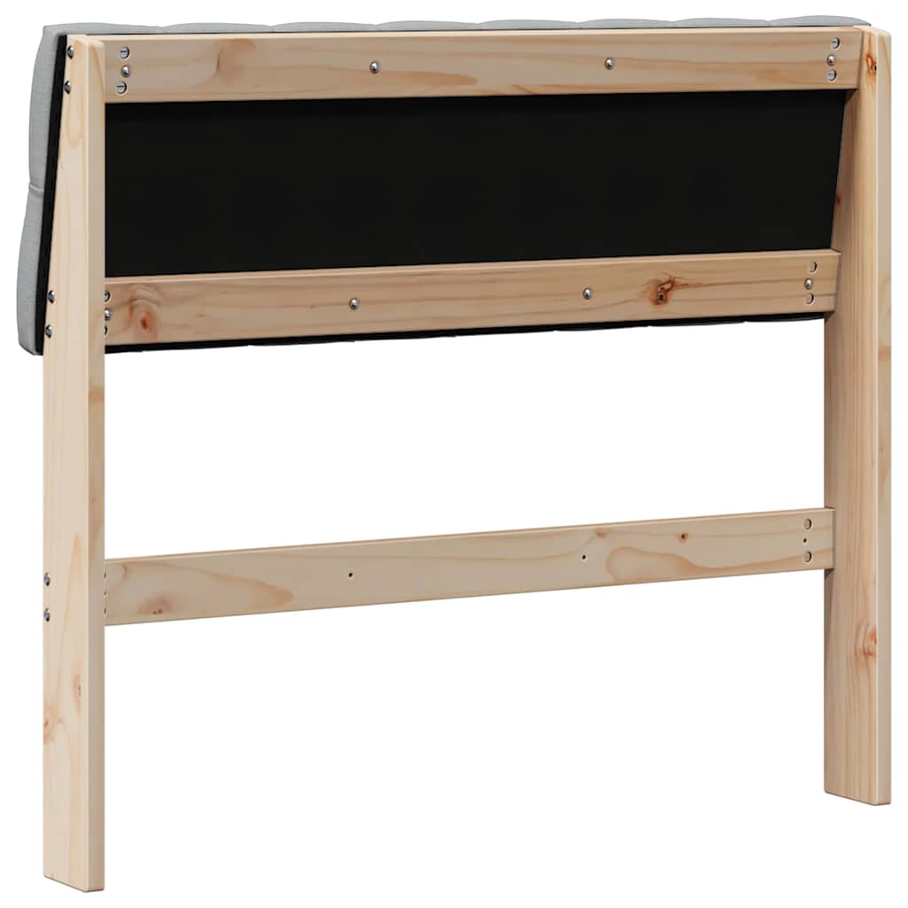 Gestoffeerd hoofdbord Lichtgrijs 90 cm Massief grenenhout is nu te koop bij PeponiXL, paradijselijk wonen!