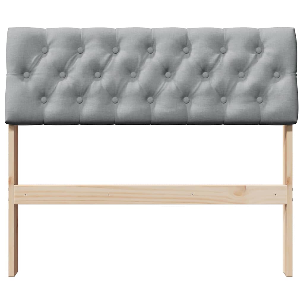 Gestoffeerd hoofdbord Lichtgrijs 90 cm Massief grenenhout is nu te koop bij PeponiXL, paradijselijk wonen!