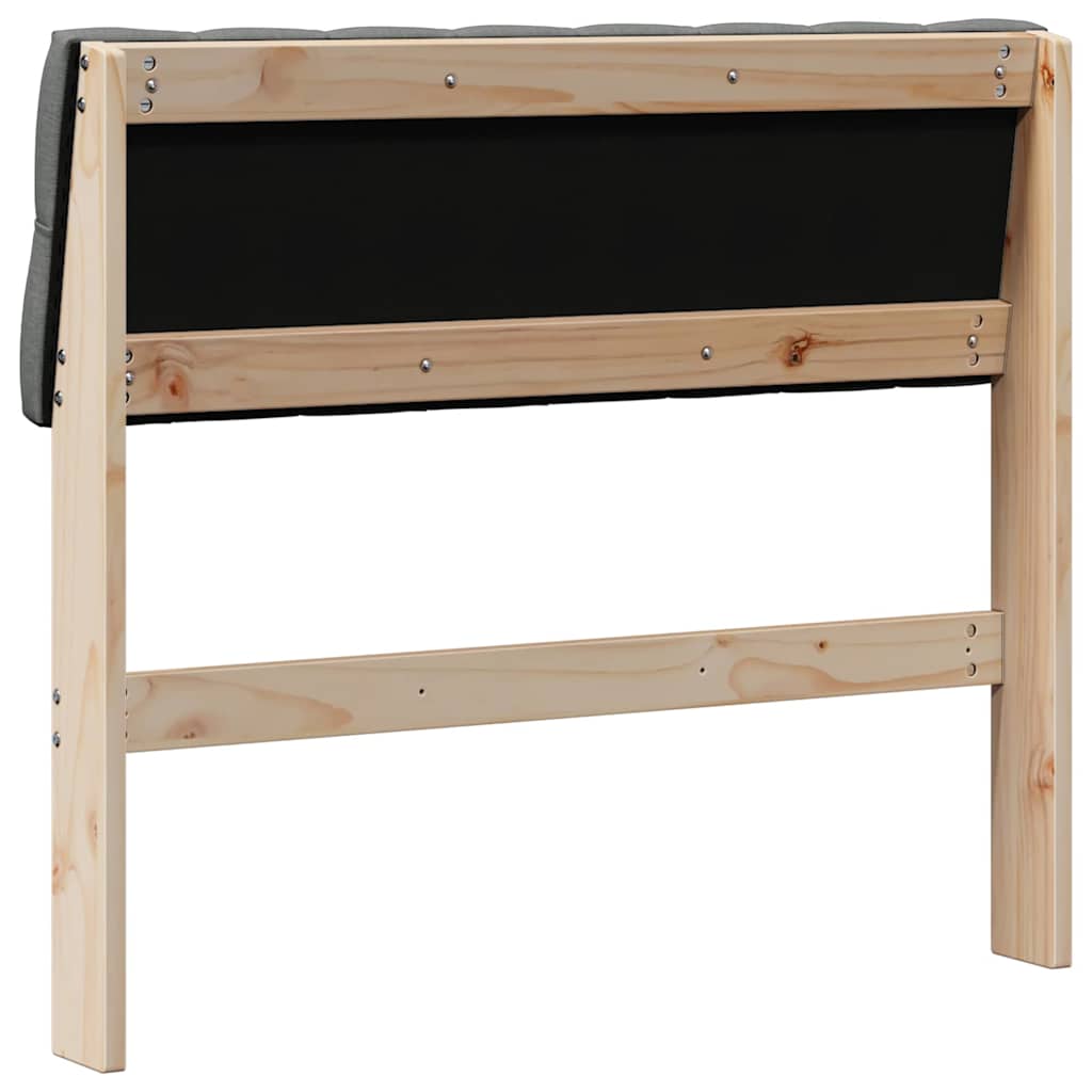 Gestoffeerd hoofdbord Donkergrijs 90 cm Massief grenenhout is nu te koop bij PeponiXL, paradijselijk wonen!
