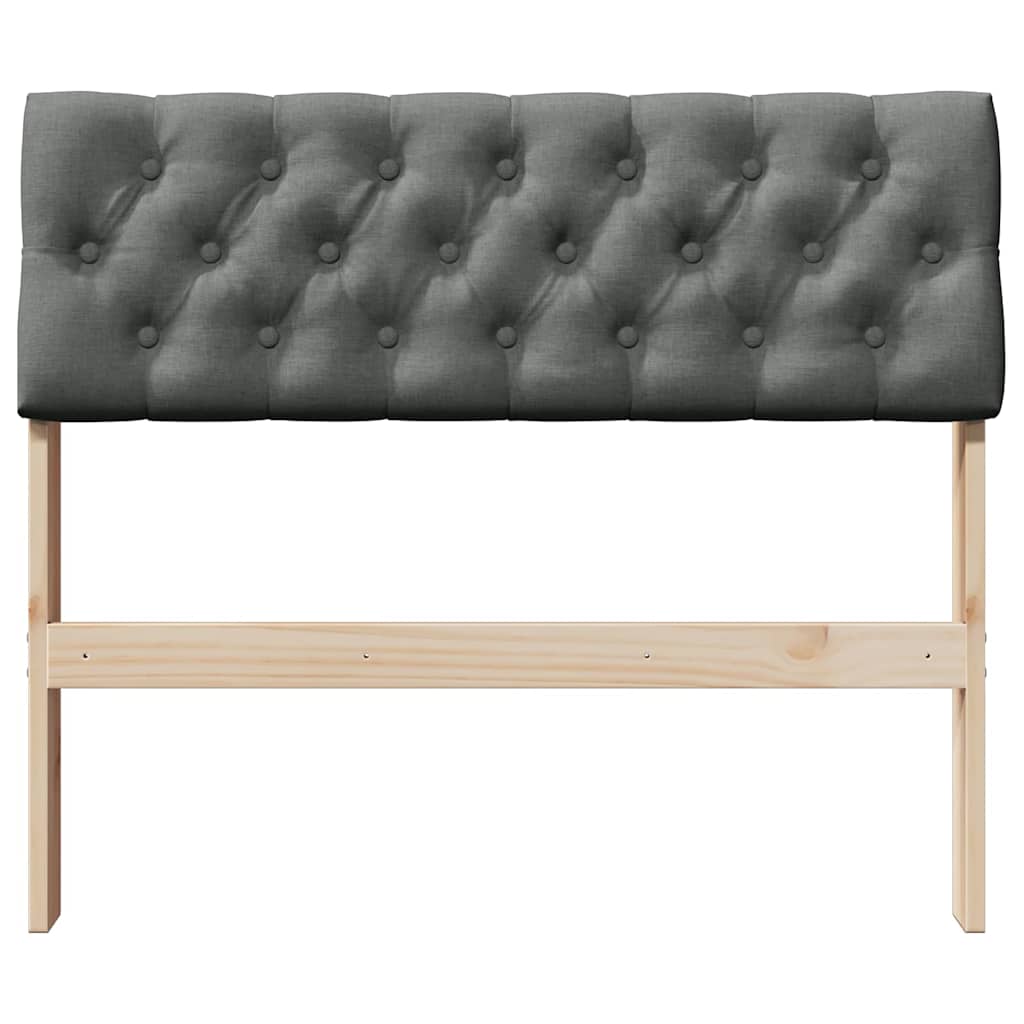 Gestoffeerd hoofdbord Donkergrijs 90 cm Massief grenenhout is nu te koop bij PeponiXL, paradijselijk wonen!