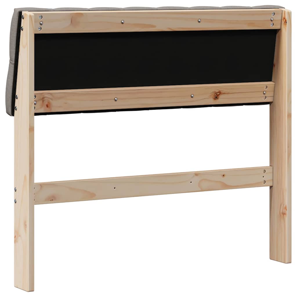 Gestoffeerd hoofdbord Taupe 90 cm Massief grenenhout is nu te koop bij PeponiXL, paradijselijk wonen!